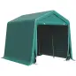 Carpa de Jardín Exterior 2,4x2x2 m Cobertizo Exterior con 2 Puertas con Cremallera Impermeable Anti-UV Carpa Verde