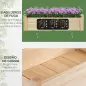 Mesa de Cultivo Huerto Urbano Elevado de Madera de 2 Niveles 86x85x72 cm Madera Natural