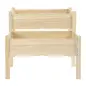 Mesa de Cultivo Huerto Urbano Elevado de Madera de 2 Niveles 86x85x72 cm Madera Natural