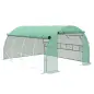 Invernadero de Túnel 4x3x2 m con Puerta y 8 Ventanas de Malla Enrollables Invernadero de Huerto para Patio Jardín Verde