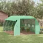 Invernadero de Túnel 4x3x2 m con Puerta y 8 Ventanas de Malla Enrollables Invernadero de Huerto para Patio Jardín Verde Invernadero de Túnel 4x3x2 m con Puerta y 8 Ventanas de Malla Enrollables Invernadero de Huerto para Patio Jardín Verde