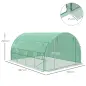 Invernadero de Túnel 4x3x2 m con Puerta y 8 Ventanas de Malla Enrollables Invernadero de Huerto para Patio Jardín Verde Invernadero de Túnel 4x3x2 m con Puerta y 8 Ventanas de Malla Enrollables Invernadero de Huerto para Patio Jardín Verde