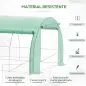 Invernadero de Túnel 4x3x2 m con Puerta y 8 Ventanas de Malla Enrollables Invernadero de Huerto para Patio Jardín Verde Invernadero de Túnel 4x3x2 m con Puerta y 8 Ventanas de Malla Enrollables Invernadero de Huerto para Patio Jardín Verde