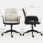 Silla de Escritorio Altura Ajustable con Función de Basculante y Reposabrazos Carga 120 kg Beige y Negro