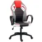Silla Gaming Tapizada en PU y Malla Silla Gamer Giratoria con Función de Basculante Altura Ajustable Multicolor