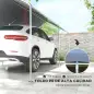 Carpa Garaje para Coche 3x6 m Cochera Portátil Impermeable con Toldo de Tela PE y Marco de Acero Galvanizado Gris