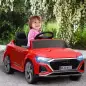 Coche Eléctrico para Niños Audi Q8 etron sportback con Batería 12V Mando a Distancia Faros Bocina y Música Rojo