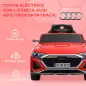 Coche Eléctrico para Niños Audi Q8 etron sportback con Batería 12V Mando a Distancia Faros Bocina y Música Rojo