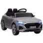 Coche Eléctrico para Niños Audi Q8 etron sportback con Batería 12V Mando a Distancia Faros Bocina y Música Gris