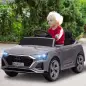 Coche Eléctrico para Niños Audi Q8 etron sportback con Batería 12V Mando a Distancia Faros Bocina y Música Gris