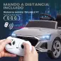 Coche Eléctrico para Niños Audi Q8 etron sportback con Batería 12V Mando a Distancia Faros Bocina y Música Gris