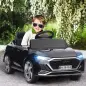 Coche Eléctrico para Niños Audi Q8 etron sportback con Batería 12V Mando a Distancia Faros Bocina y Música Negro