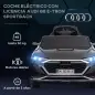 Coche Eléctrico para Niños Audi Q8 etron sportback con Batería 12V Mando a Distancia Faros Bocina y Música Negro