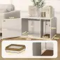 Mueble Arenero para Gatos Arenero para Gatos con Almohadilla para Rascar y Puerta de Ratán 80x50x50 cm Blanco