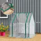 Invernadero de Exterior con Puerta con Cremallera Base Impermeable y Marco de Acero 90x90x105 cm Transparente