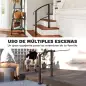 Barandilla de Escalera 71 cm con Kit de Instalación Ángulo Ajustable para 1-3 Escalones para Exterior Terraza Negro
