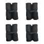 Pack de 4 Sacos de Lastre Rellenables para Carpa Tienda y Cenador Volumen Máx. 15kg Ø14x42 cm Color Negro