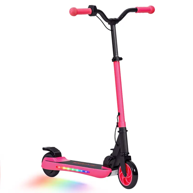 Patinete Eléctrico Plegable de +6 Años Motor 120 W Autonomía 6 KM MAX 10 KM/H Ruedas de 5" - 5,5" Altura Ajustable Rosa