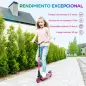Patinete Eléctrico Plegable de +6 Años Motor 120 W Autonomía 6 KM MAX 10 KM/H Ruedas de 5" - 5,5" Altura Ajustable Rosa