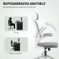 Silla de Escritorio de Malla Transpirable con Altura Ajustable Reposacabezas y Soporte Lumbar Ajustables Gris