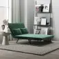 Sofá Cama Convertible 4 en 1 Sillón Cama 2 Plazas Plegable Respaldo Ajustable de 5 Niveles Almohadas 102x73x81cm Verde