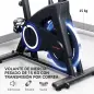Bicicleta Estática de Interior con Volante de Inercia de 15 kg Monitor LED con Pulsómetro Manillar y Asiento Ajustables