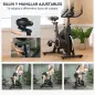 Bicicleta Estática de Interior con Volante de Inercia de 15 kg Monitor LED con Pulsómetro Manillar y Asiento Ajustables