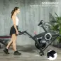 Bicicleta Estática de Interior con Volante de Inercia de 15 kg Monitor LED con Pulsómetro Manillar y Asiento Ajustables