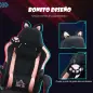 Silla Gamer Reclinable con Altura Ajustable Reposapiés Retráctil Soporte Lumbar y Reposacabezas Desmontable Negro