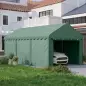Garaje Exterior para Coche 6x3 m Impermeable Anti-UV con Paredes Laterales Desmontables y 2 Puertas con Cremallera Verde