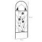 Juego de 2 Enrejados de Jardín Soportes para Enredaderas de Acero para Flores Plantas en Patio 38x98 cm Negro