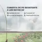 Invernadero de Túnel 6x3x2 m con Anti-UV y Puerta Enrollable con Cremallera Paredes Laterales con Malla Blanco