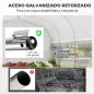 Invernadero de Túnel 6x3x2 m con Anti-UV y Puerta Enrollable con Cremallera Paredes Laterales con Malla Blanco
