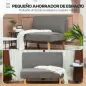Sofá de 2 Plazas Tapizado en Pana con 2 Puertos USB 1 Puerto Tipo-C y Patas de Madera Carga 220 kg 110x60x85 cm Gris