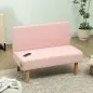 Sofá de 2 Plazas Tapizado en Pana con 2 Puertos USB 1 Puerto Tipo-C y Patas de Madera Carga 240 kg 110x60x85 cm Rosa