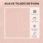 Sofá de 2 Plazas Tapizado en Pana con 2 Puertos USB 1 Puerto Tipo-C y Patas de Madera Carga 240 kg 110x60x85 cm Rosa
