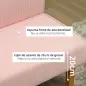 Sofá de 2 Plazas Tapizado en Pana con 2 Puertos USB 1 Puerto Tipo-C y Patas de Madera Carga 240 kg 110x60x85 cm Rosa