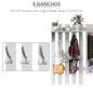Conjunto de Recibidor de Entrada con Espejo Perchero Zapatero 3 Ganchos Estante y 2 Cajones para Pasillo Blanco