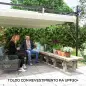 Pérgola con Techo Retráctil 6x3 m Cenador con Tela de Poliéster Anti-UV Resistente al Agua Crema