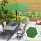 Toldo de Recambio de Sombrilla de 3 m Toldo de Repuesto para Sombrilla con Ventilación Superior Protección UV 30+ Verde