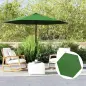 Toldo de Recambio de Sombrilla de 3 m Toldo de Repuesto para Sombrilla con Ventilación Superior Protección UV 30+ Verde