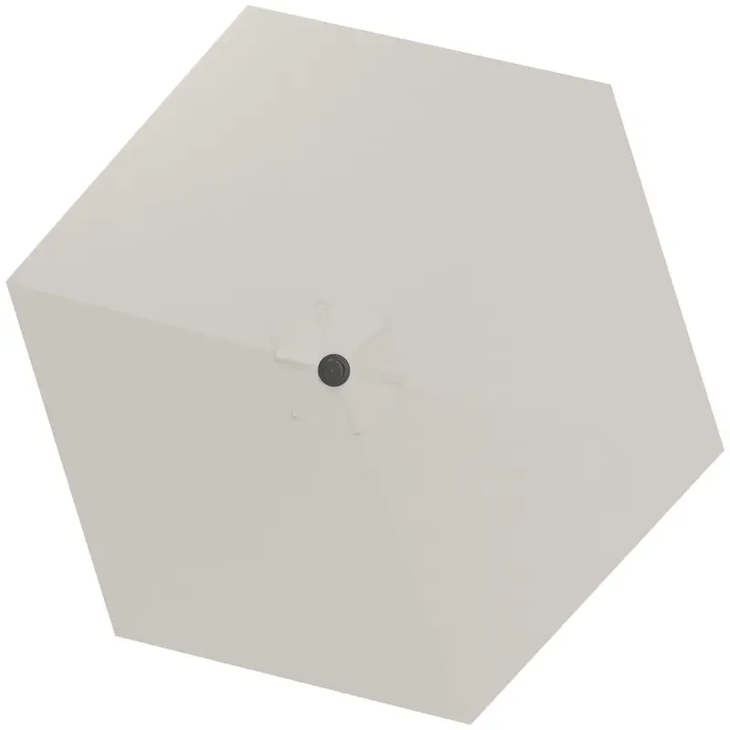 Toldo de Recambio de Sombrilla de 3 m Toldo de Repuesto para Sombrilla con Ventilación Superior Protección UV 30+ Crema