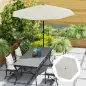 Toldo de Recambio de Sombrilla de 3 m Toldo de Repuesto para Sombrilla con Ventilación Superior Protección UV 30+ Crema Toldo de Recambio de Sombrilla de 3 m Toldo de Repuesto para Sombrilla con Ventilación Superior Protección UV 30+ Crema
