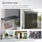 Marquesina de Protección contra Sol y Lluvia 196x75x23 cm con Cubierta de Policarbonato para Puertas y Ventanas Negro