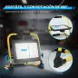 Foco LED con 8500 Lúmenes IP65 6500K Resistente a la Intemperie Ajustable y Portátil 35x20x32 cm Amarillo