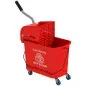 Cubo de Fregar 20L con Ruedas y Escurridor Cubo para Fregona con Separador de Agua 60x27x70,5 cm Rojo Cubo de Fregar 20L con Ruedas y Escurridor Cubo para Fregona con Separador de Agua 60x27x70,5 cm Rojo