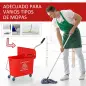 Cubo de Fregar 20L con Ruedas y Escurridor Cubo para Fregona con Separador de Agua 60x27x70,5 cm Rojo Cubo de Fregar 20L con Ruedas y Escurridor Cubo para Fregona con Separador de Agua 60x27x70,5 cm Rojo