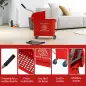 Cubo de Fregar 20L con Ruedas y Escurridor Cubo para Fregona con Separador de Agua 60x27x70,5 cm Rojo