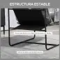 Butaca Moderna para Relax con Tapizado en Chenilla Estructura de Acero y Reposabrazos con Bolsillos 68x76x81 cm Gris