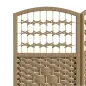 Biombo Separador de Ambientes de 6 Paneles Plegable de Cuerda de Papel 160x170cm Decoración para Dormitorio Natural